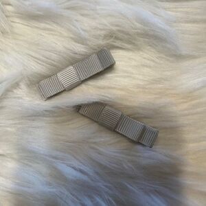 SET of 2" Grey Tuxedo Bow 7762 Handmade NWT Boutique